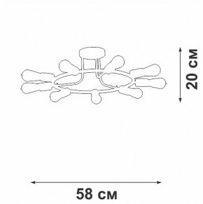 Потолочная люстра Vitaluce V3797 V3797-1/9PL в Березниках - berezniki.ok-mebel.com | фото 2