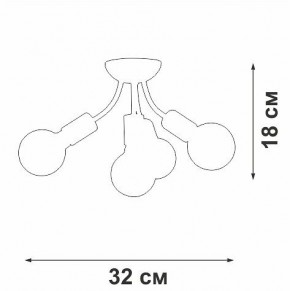 Потолочная люстра Vitaluce V3927 V3927-1/4PL в Березниках - berezniki.ok-mebel.com | фото 6