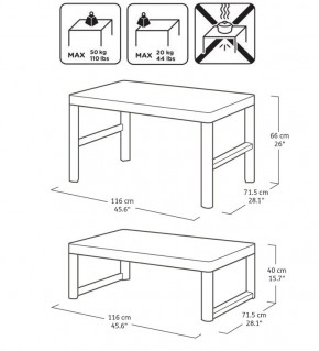 Раскладной стол Лион с регулируемой высотой столешницы (Lyon rattan table) графит (h400/650) в Березниках - berezniki.ok-mebel.com | фото 3