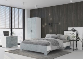 Шкаф 2-х створчатый VICTOR (Белый/Бетон) в Березниках - berezniki.ok-mebel.com | фото 3