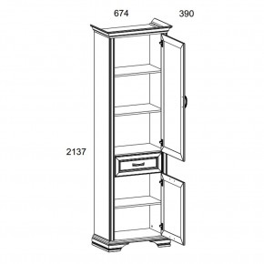 Шкаф 2D1S, MONAKO, цвет Сосна винтаж/дуб анкона в Березниках - berezniki.ok-mebel.com | фото 3