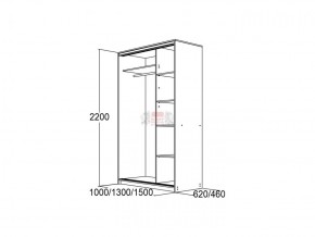 МИРАЖ 10.2 (620) Шкаф для платья и белья в Березниках - berezniki.ok-mebel.com | фото 2