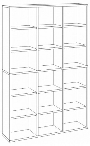 Шкаф книжный Домино СУ(ш3в2)+6ФГ в Березниках - berezniki.ok-mebel.com | фото 2