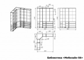 Шкаф книжный Мебелайн-56 в Березниках - berezniki.ok-mebel.com | фото 3