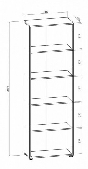Шкаф книжный Офис ОФ-302К в Березниках - berezniki.ok-mebel.com | фото 2