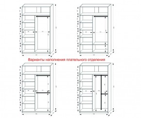 Шкаф-купе 1400 серии SOFT D1+D3+B2+PL1 (2 ящика+1штанга) профиль «Графит» в Березниках - berezniki.ok-mebel.com | фото 7