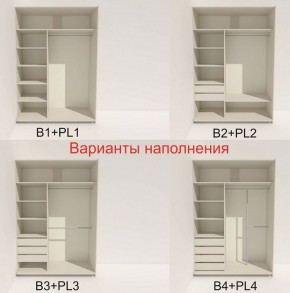 Шкаф-купе 1400 серии SOFT D8+D2+B2+PL4 (2 ящика+F обр.штанга) профиль «Графит» в Березниках - berezniki.ok-mebel.com | фото 6