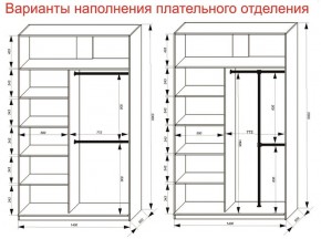 Шкаф-купе 1400 серии SOFT D8+D2+B2+PL4 (2 ящика+F обр.штанга) профиль «Графит» в Березниках - berezniki.ok-mebel.com | фото 7