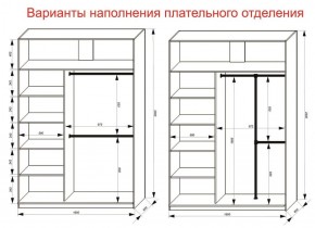 Шкаф-купе 1600 серии SOFT D6+D6+B2+PL3 (2 ящика+2штанги) профиль «Капучино» в Березниках - berezniki.ok-mebel.com | фото 7