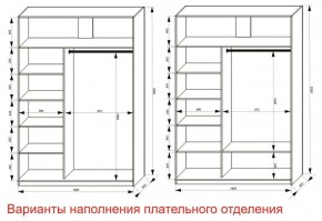 Шкаф-купе 1600 серии SOFT D6+D6+B2+PL3 (2 ящика+2штанги) профиль «Капучино» в Березниках - berezniki.ok-mebel.com | фото 8