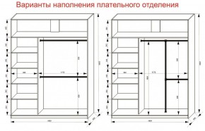 Шкаф-купе 1800 серии SOFT D6+D6+B2+PL3 (2 ящика+2штанги) профиль «Капучино» в Березниках - berezniki.ok-mebel.com | фото 8