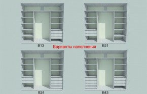 Шкаф-купе 1950 серии SILVER S3+S1+S3Z B22+PL2 (по 2 ящика лев/прав+1штанга+1 полка) профиль «Серебро» в Березниках - berezniki.ok-mebel.com | фото 5