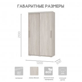 Шкаф-купе ШКК-11 (ясень белый) в Березниках - berezniki.ok-mebel.com | фото 7