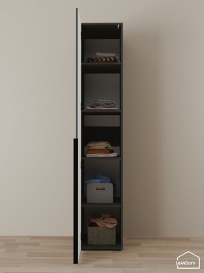 Шкаф Linnea MHR-1-2 2050х400х510 (Графит-М 11.1.25) в Березниках - berezniki.ok-mebel.com | фото 4