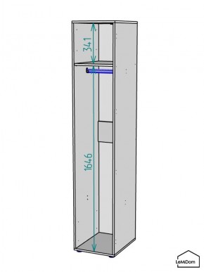 Шкаф Linnea MHR-1 2050х400х510 (Белый-М 11.1.2) в Березниках - berezniki.ok-mebel.com | фото 3