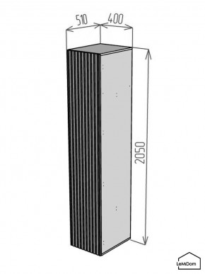 Шкаф Linnea MHR-1-3 2050х400х510 (ДВ-М 11.1.25) в Березниках - berezniki.ok-mebel.com | фото 2