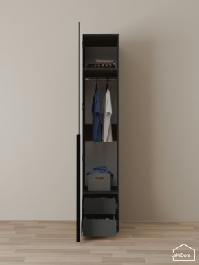 Шкаф Linnea MHR-1-3 2050х400х510 (Графит-М 11.1.25) в Березниках - berezniki.ok-mebel.com | фото 6