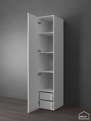 Шкаф Linnea MHR-1PO-4 2050х400х510 (Белый-М 11.1.2) в Березниках - berezniki.ok-mebel.com | фото 5