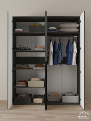 Шкаф Linnea MHR-4-1 2050х1600х510 (Графит-М 11.1.25) в Березниках - berezniki.ok-mebel.com | фото 4