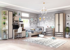НАОМИ Шкаф 1 створчатый с полками и штангой в Березниках - berezniki.ok-mebel.com | фото 2