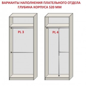 Шкаф распашной серия «ЗЕВС» (PL3/С1/PL2) Серый камень/Небраска натуральный в Березниках - berezniki.ok-mebel.com | фото 10