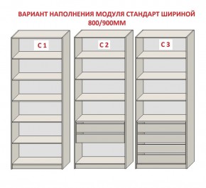 Шкаф распашной серия «ЗЕВС» (PL3/С1/PL2) Серый камень/Небраска натуральный в Березниках - berezniki.ok-mebel.com | фото 6