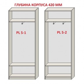 Шкаф распашной серия «ЗЕВС» (PL3/С1/PL2) Серый камень/Небраска натуральный в Березниках - berezniki.ok-mebel.com | фото 8