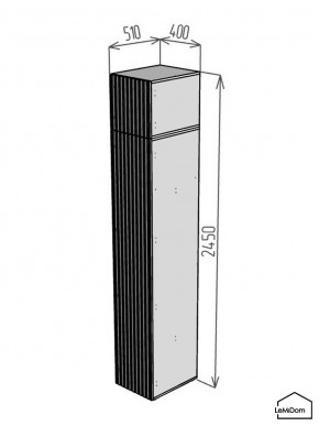 Шкаф с антресолью Linnea MHR-1A-1 2450х400х510 (ДВ-М 11.1.25) в Березниках - berezniki.ok-mebel.com | фото 2