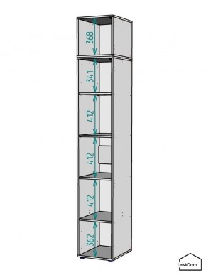 Шкаф с антресолью Linnea MHR-1A-2 2450х400х510 (Белый-М 11.1.2) в Березниках - berezniki.ok-mebel.com | фото 3
