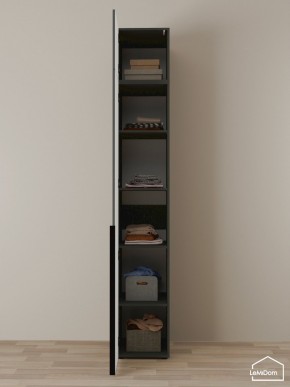 Шкаф с антресолью Linnea MHR-1A-2 2450х400х510 (Графит-М 11.1.25) в Березниках - berezniki.ok-mebel.com | фото 4