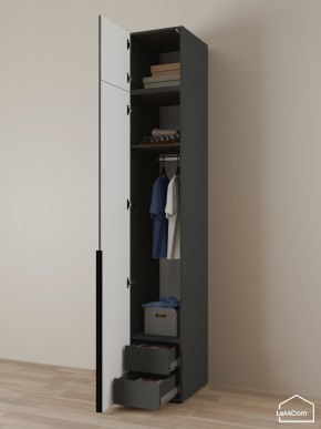 Шкаф с антресолью Linnea MHR-1A-3 2450х400х510 (Графит-М 11.1.25) в Березниках - berezniki.ok-mebel.com | фото 5