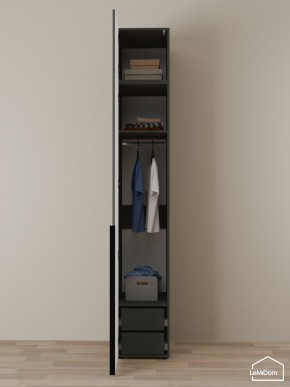 Шкаф с антресолью Linnea MHR-1A-3 2450х400х510 (Графит-М 11.1.25) в Березниках - berezniki.ok-mebel.com | фото 6