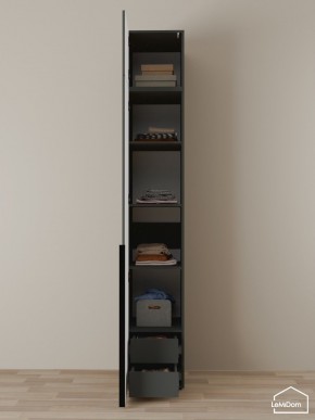 Шкаф с антресолью Linnea MHR-1A-4 2450х400х510 (Графит-М 11.1.25) в Березниках - berezniki.ok-mebel.com | фото 4
