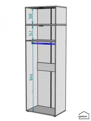 Шкаф с антресолью Linnea MHR-2A-1 2450х800х510 (Белый-М 11.1.1) в Березниках - berezniki.ok-mebel.com | фото 3