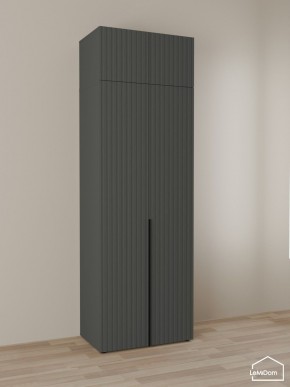 Шкаф с антресолью Linnea MHR-2A-1 2450х800х510 (Графит-М 11.1.25) в Березниках - berezniki.ok-mebel.com | фото