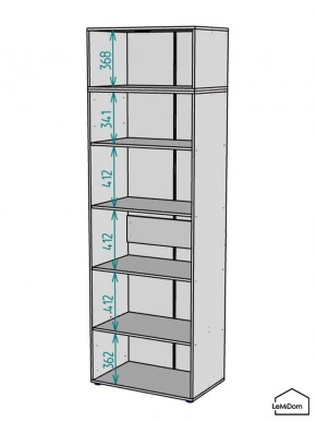 Шкаф с антресолью Linnea MHR-2A-2 2450х800х510 (Белый-М 11.1.1) в Березниках - berezniki.ok-mebel.com | фото 3