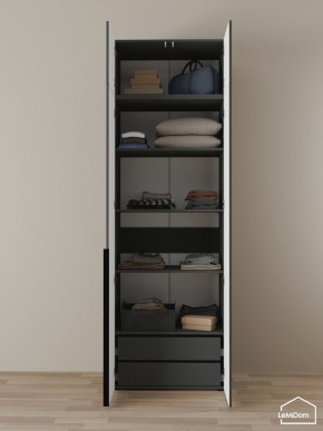 Шкаф с антресолью Linnea MHR-2A-3 2450х800х510 (Графит-М 11.1.25) в Березниках - berezniki.ok-mebel.com | фото 5