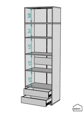 Шкаф с антресолью Linnea MHR-2POA-4 2450х800х510 (Белый-М 11.1.2) в Березниках - berezniki.ok-mebel.com | фото 3