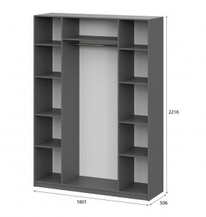 Шкаф ШК-5 (1600) Графит серый в Березниках - berezniki.ok-mebel.com | фото 5