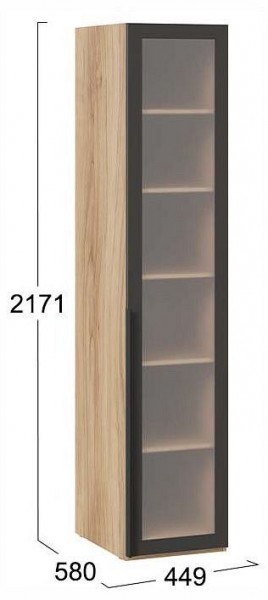 Шкаф-витрина Порто СМ-393.07.008 в Березниках - berezniki.ok-mebel.com | фото 3
