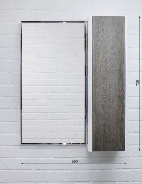 Шкаф-зеркало Uno 60 Дуб серый левый/правый Домино (DU1503HZ) в Березниках - berezniki.ok-mebel.com | фото 7