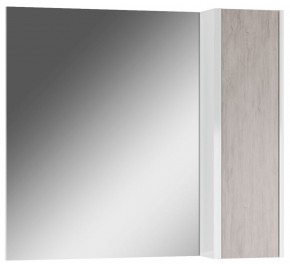 Шкаф-зеркало Uno 80 Дуб серый левый/правый Домино (DU1504HZ) в Березниках - berezniki.ok-mebel.com | фото