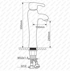 Смеситель д/ум MLN-F-001CBK керамический (Черный) в Березниках - berezniki.ok-mebel.com | фото 2