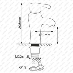 Смеситель д/ум MLN-F-002CBK керамический (Черный) в Березниках - berezniki.ok-mebel.com | фото 2