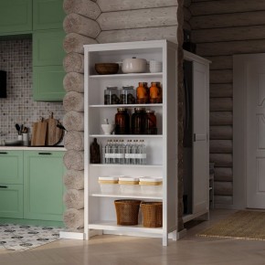Стеллаж 00 Кантри, массив сосны, цвет белый в Березниках - berezniki.ok-mebel.com | фото 4