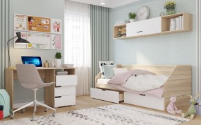 Стол 1200/3 ящика АНТАЛИЯ (Сонома/Белый софт) в Березниках - berezniki.ok-mebel.com | фото 2