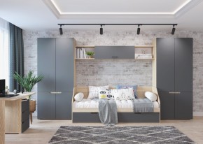 Стол 1200/3 ящика АНТАЛИЯ (Сонома/Графит софт) в Березниках - berezniki.ok-mebel.com | фото 2