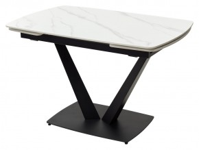 Стол ALATRI 120 MATT WHITE MARBLE SOLID CERAMIC / BLACK, ®DISAUR в Березниках - berezniki.ok-mebel.com | фото 2