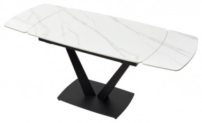 Стол ALATRI 120 MATT WHITE MARBLE SOLID CERAMIC / BLACK, ®DISAUR в Березниках - berezniki.ok-mebel.com | фото 4