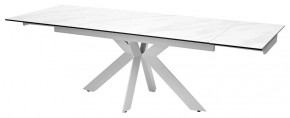 Стол BELLUNO 160 MARBLES KL-99 Белый мрамор матовый, итальянская керамика/ белый каркас, ®DISAUR в Березниках - berezniki.ok-mebel.com | фото 6